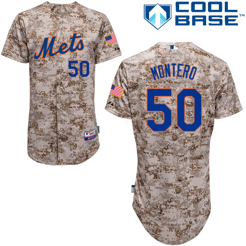 Rafael Montero #50 Youth Baseball Jersey-New York Mets Authentic Alternate Camo Cool Base MLB Jersey